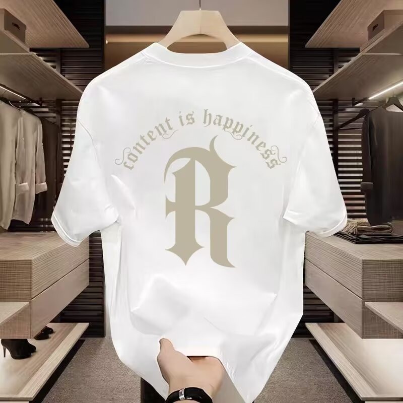 COD Mens Slim-fit 23 ใหม่เสื้อยืดแขนสั้นพิมพ์อินเทรนด์สีขาวใหม่เสื้อยืด 2025 ฤดูร้อนครึ่งแขนรอบคอ 20