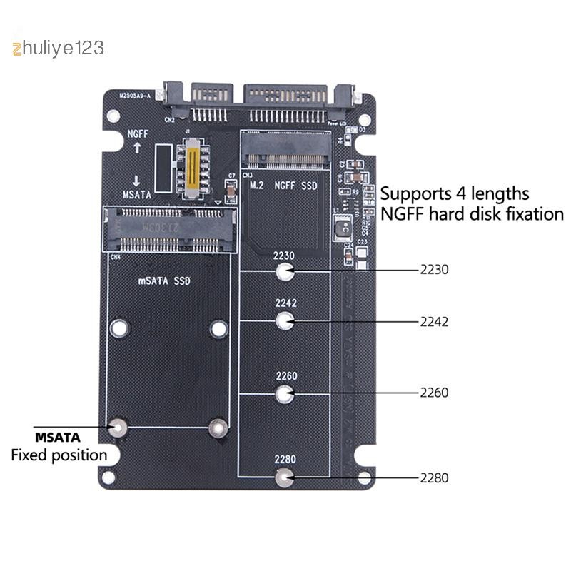 <zhuliye123> NGFF ถึง SATA 3 กล่องใส่ HDD ภายนอก MSATA SSD อะแดปเตอร์ M.2 SATA Protocol อะแดปเตอร์บอ