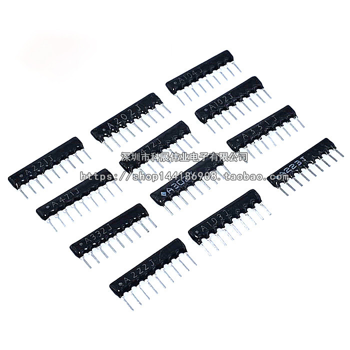 ความต้านทานในบรรทัด|9P A09-471G 9 Pins 470 Euro A471G RP9 ตัวต้านทานไอเสีย 9A471J (10 ชิ้น)