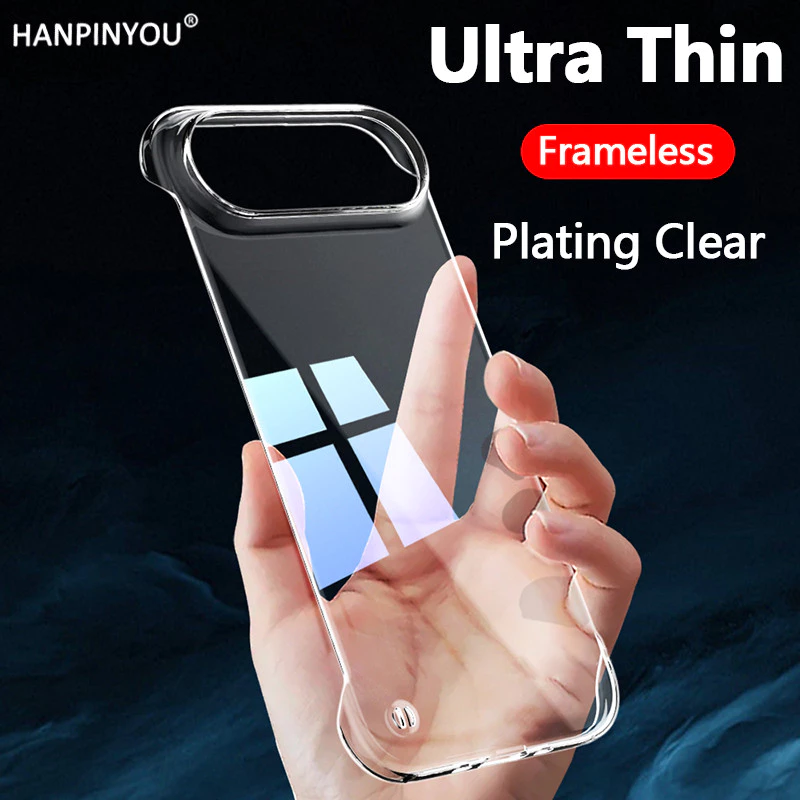 หรูหราชุบเคสโทรศัพท์ใสไร้กรอบสําหรับ Apple iPhone 17 Pro Max 17 Air Ultra Thin Protector Macro Pore Hard PC ฝาครอบ Shell