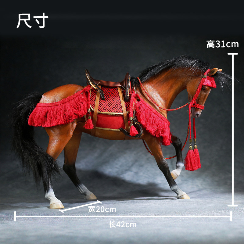 JXK 1/6 เหงื่อ-เลือด BMW รุ่นเครื่องประดับเรซิ่น Guan Yu ทหาร Mount สัตว์ Merchandise จําลอง Horse-h