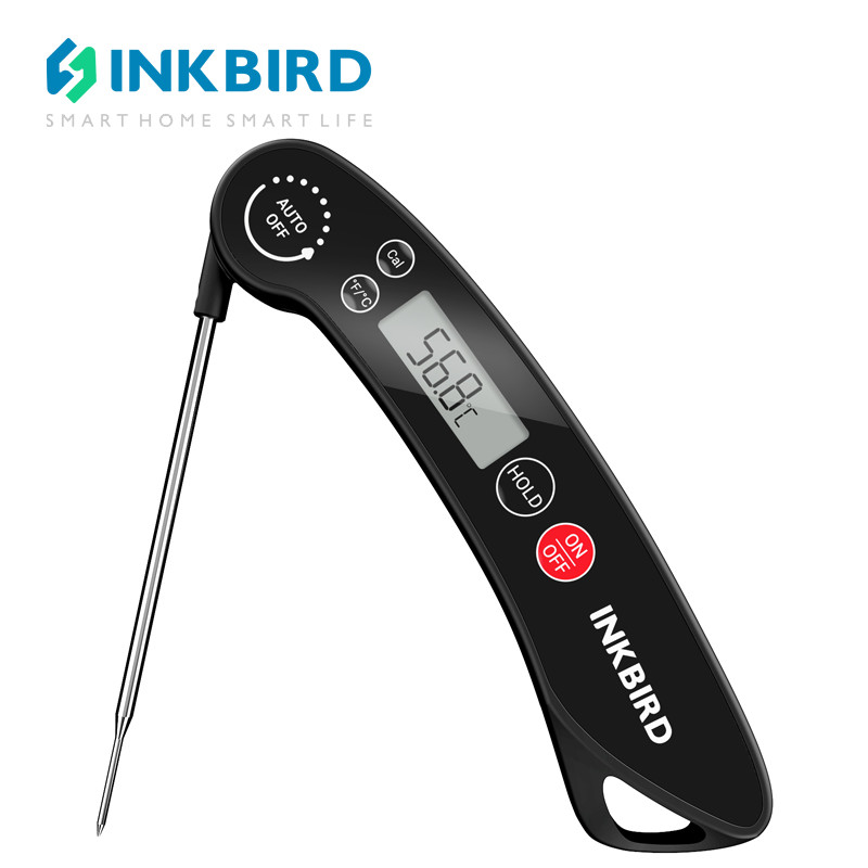 INKBIRD IHT-31E เครื่องวัดอุณหภูมิอาหารที่มีประโยชน์เครื่องวัดอุณหภูมิเนื้ออ่านทันทีพร้อมการสอบเทียบ LCD พลังงานต่ําปิดอัตโนมัติและพกพาสําหรับทําอาหารบาร์บีคิวเบเกอรี่,