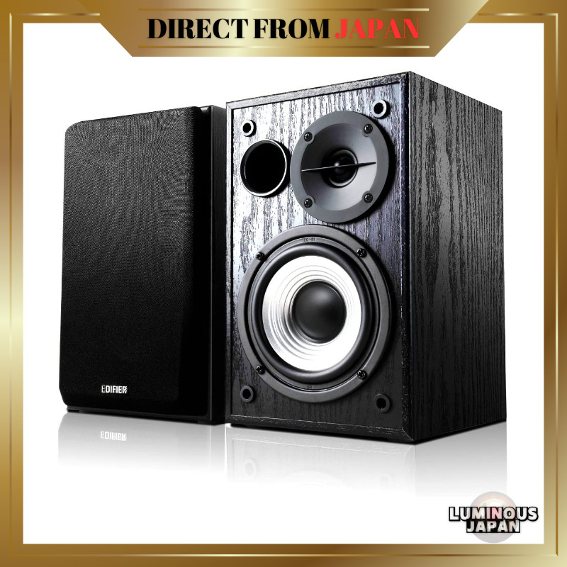 Edifier R980T Active Bookshelf Speaker System, 2RCA Input 24 RMS AUX Connection with Cable, 2.0 Buil