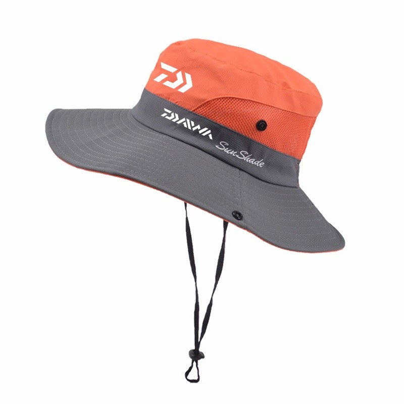 หมวก_patchwork_Daiwa_สำหรับผู้ใหญ่ ทนทานต่อแสงแดดและระบายอากาศได้ดี เหมาะสำหรับการเดินทางกลางแจ้งและการตกปลา