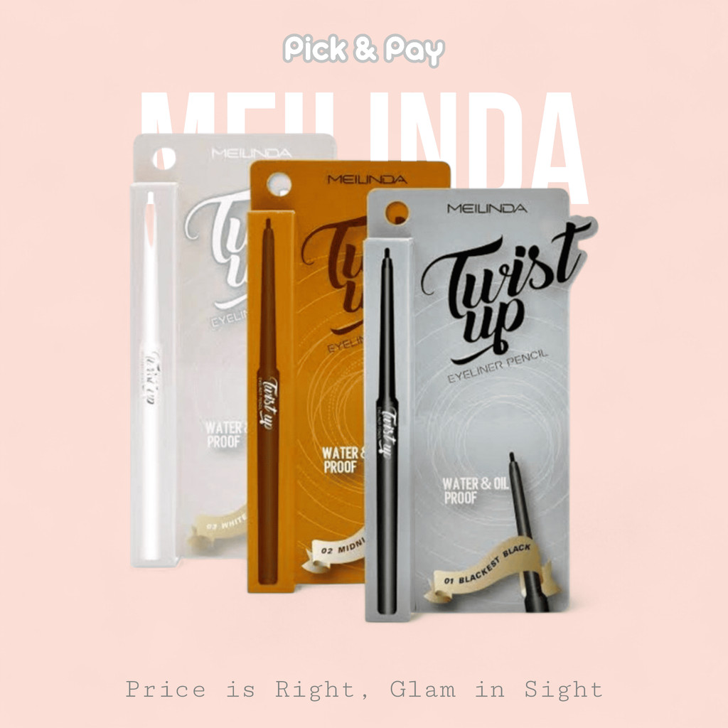 ดินสอเขียนขอบตา อายไลเนอร์ อินไลเนอร์  Mei linda Twist Up Eyeliner Pencil (MC3077)