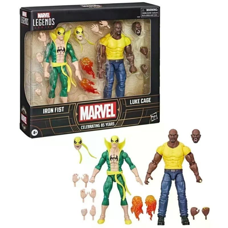 Hasbro Marvel Legends 85th 6 "รูป 2 แพ็ค Hero สําหรับ Hire กําปั้นเหล็ก Luke Cage 2 แพ็คอะนิเมะ Acti
