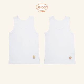 DE BON เสื้อกล้ามเด็กผู้ชายและเด็กหญิง ลายผลไม้-แมว สำหรับเด็ก 2 - 10 ปี 1แพค บรรจุ 2 ตัว รุ่น EV2R20