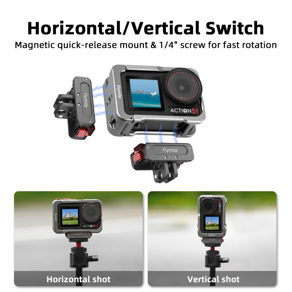 เหมาะสําหรับ DJI OSMO ACTION 5 Pro/4/3 กรงกระต่ายกล้องกีฬาโลหะกรอบป้องกัน Action4/3 ขยาย Accessories