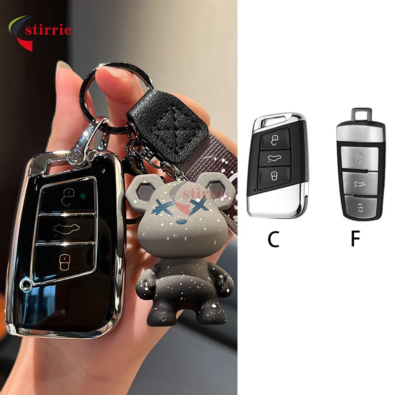 Volkswagen Passat B6 B7 Spike Key Box ห่อใน Volkswagen VW CC Key Cover Protector