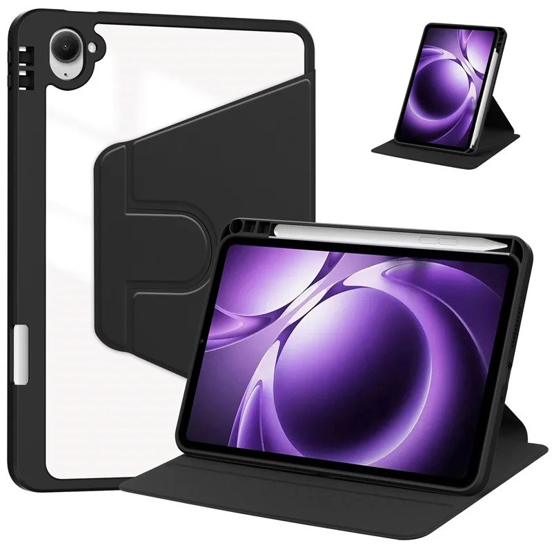 360 หมุนสําหรับ Xiaomi Pad mini 2025/Redmi K Pad Kpad 8.8 นิ้ว 2025 กรณีอะคริลิคใสพร้อมที่ใส่ดินสอ Funda สําหรับ Redmi K Pad 2025 แท็บเล็ต