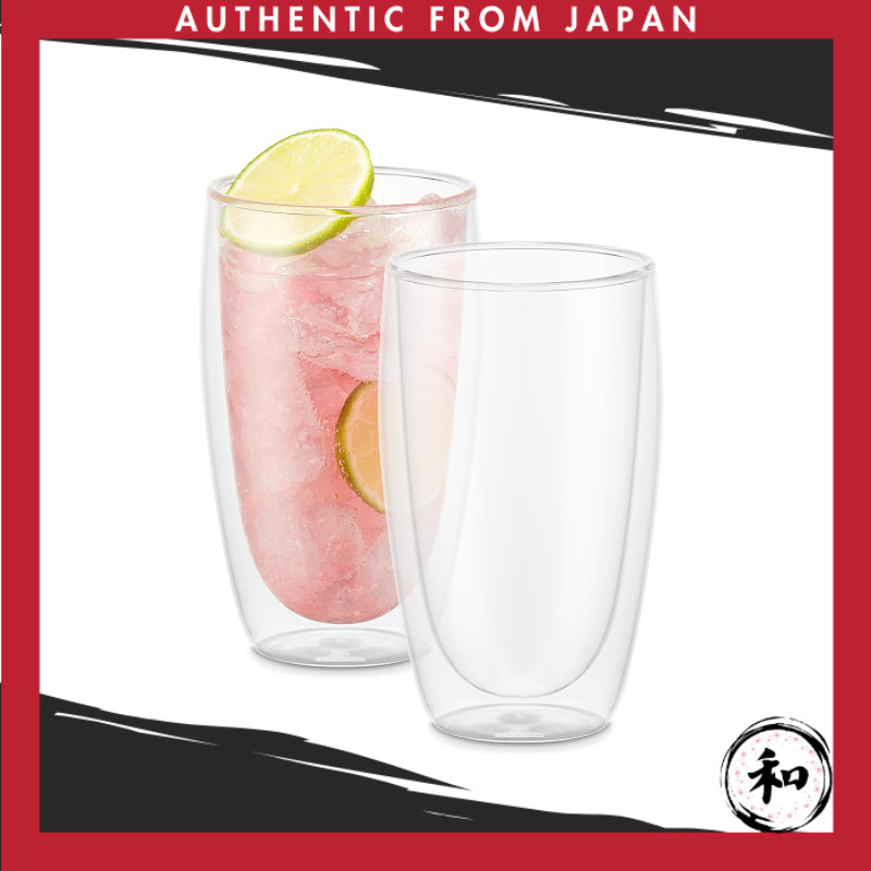 BODUM PAVINA Double Wall Glass  Heat Retention and Insulation Durable Borosilicate Glass Microwave Safe Oven Safe Dishwasher Safe Freezer Safe [Genuine Product] 4560-10【ตรงจากญี่ปุ่น】【Direct from Japan】