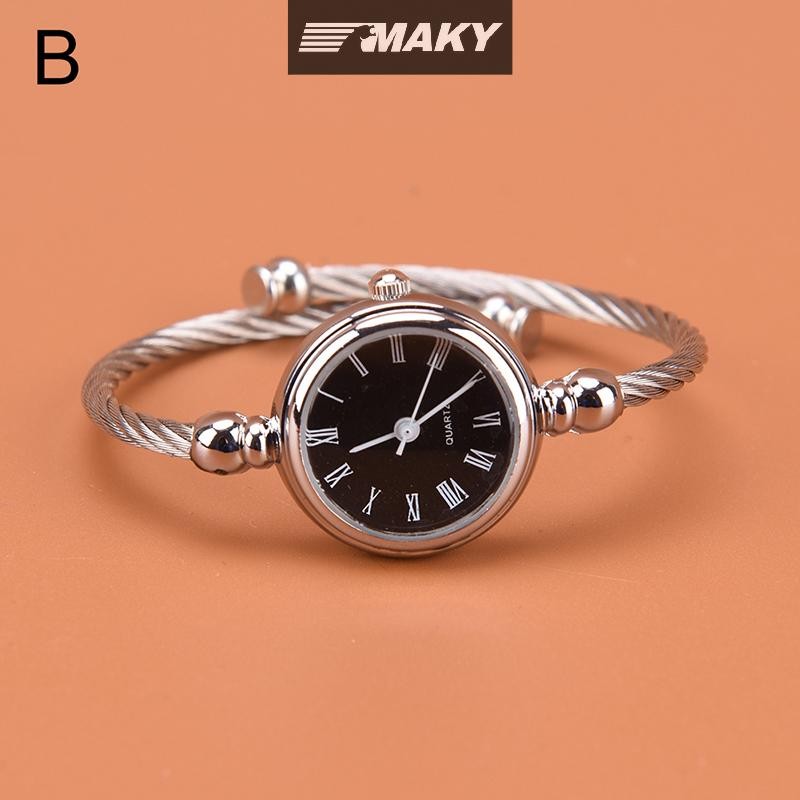 Llph 1 ชิ้น สีเงิน นาฬิกากําไลข้อมือ ผู้หญิง แฟชั่น สร้อยข้อมือ นาฬิกาควอตซ์ นักเรียน นาฬิกา LLP - รูปที่ 5