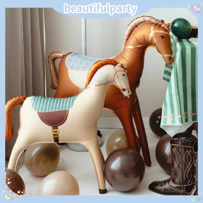 ใหม่การ์ตูนยืนรถเข็นม้ายูนิคอร์นฟิล์มอลูมิเนียมบอลลูน ทําเอง เด็กรูปแบบวันเกิดพรรคตกแต่งและอุปกรณ์ตกแต่ง