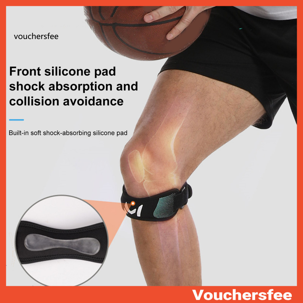 [VOU] Patella Support Band สายรัดเข่า Patella แบบปรับได้สําหรับบรรเทาอาการปวดและรองรับเหมาะสําหรับกี