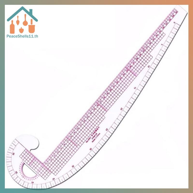 PeaceShells มัลติฟังก์ชั่นพลาสติก French Curve เย็บไม้บรรทัด Easy Curve ไม้บรรทัดสําหรับ Knitters TH
