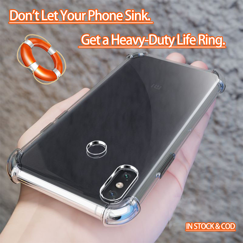 Xiaomi Mi Max 3 M1804E4A คริสตัลใส 4 มุมกันกระแทก Soft Jelly เคสโทรศัพท์ฝาหลังกันชนโปร่งใส