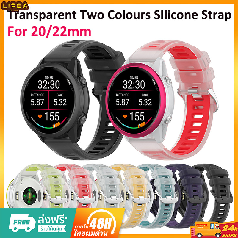 สายยาง 20 มม. /22 มม. for Smartwatch Samsung Galaxy Watch FE 7/6/5/4 40 44มม./huawei/redmi Watch 5 Active/amazfit/Garmin