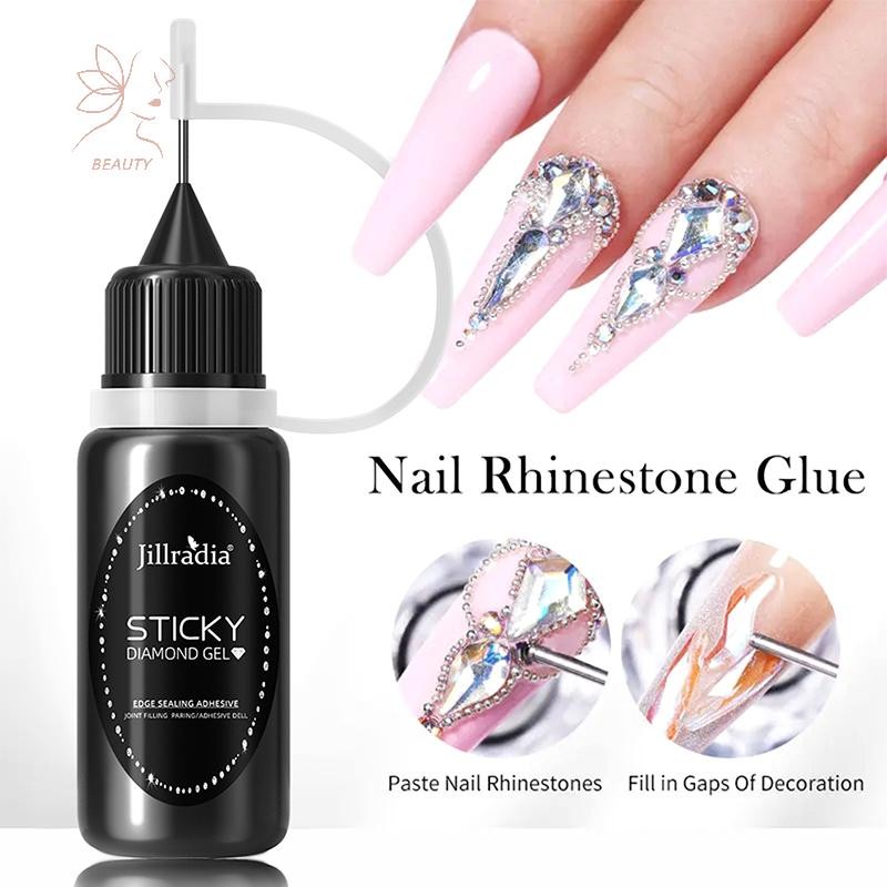 [maybeauty] 10ml กาวติดเล็บ Rhinestone สําหรับติดตกแต่ง 3D DIY Super Strong No-clean Edge-Sealing Gel Nail Art {TH}