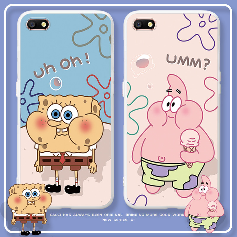 SpongeBob SquarePants oppoa77 เคสโทรศัพท์ oppoa73 Pappoa79 กันกระแทกนุ่ม a77 น่ารัก a73 ผู้ชายผู้หญิ