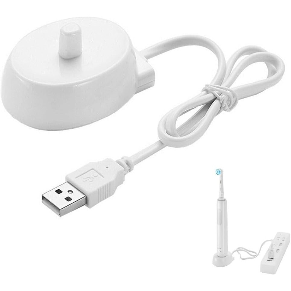 Toothbrush Charger for Braun Oral-B Pro 600, P2000, P4000, P6000, P7000, DB4510, D10, D12, D16, D20,