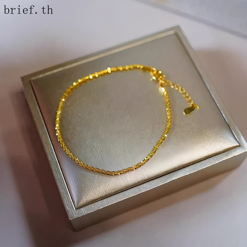 2025 สร้อยข้อมือทองประกายสร้อยข้อมืออารมณ์หญิงฤดูร้อนอินเทรนด์แสงหรูหราความรู้สึก Fragmented Niche D