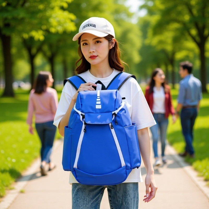 College Middle School Students Backpack Leisure Expansion Football Basketball Gym Bag LOGO Custom Pr