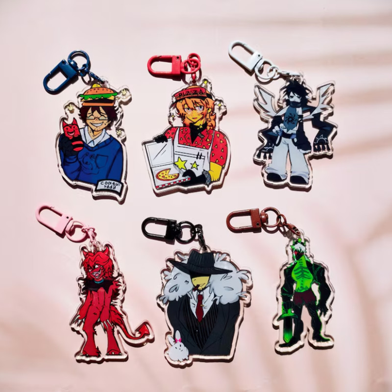 พวงกุญแจ Forsaken,พวงกุญแจอะคริลิค | 1x1x1x1,Two,Time,Elliot,007n7,C00lokid,Mafioso,เกมการ์ตูนน่ารัก