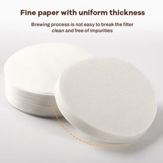 ☕☕☕สีหลัก สีขาว กระดาษกรองกาแฟวงกลม 100แผ่น สำหรับหม้อต้มกาแฟ Moka Pot Paper Filter
