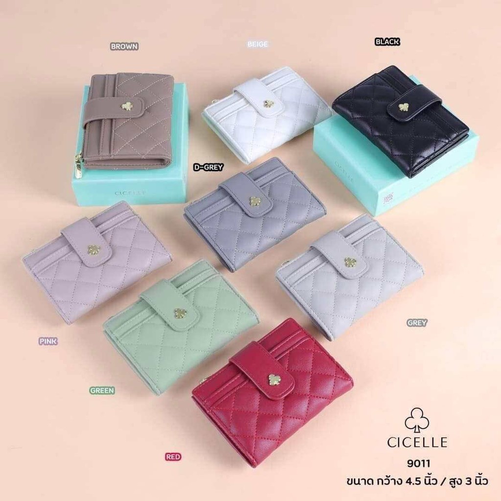 Wallet code 9011 กระเป๋าตังค์ใบสั้น รุ่นใหม่ล่าสุดมาแล้วค่ามาแล้ว  กระเป๋าสตางค์ใบสั้นCicelle แบบพับ
