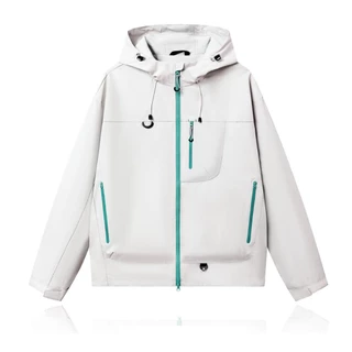 MNO.9 Jacket Hooded 7870 แจ็คเก็ตผ้าร่ม มีฮู้ด เนื้อผ้า2ชั้น กันลม กันแดด มีกระเป๋าหน้า ชายเสื้อและฮู้ดปรับจั๊มได้