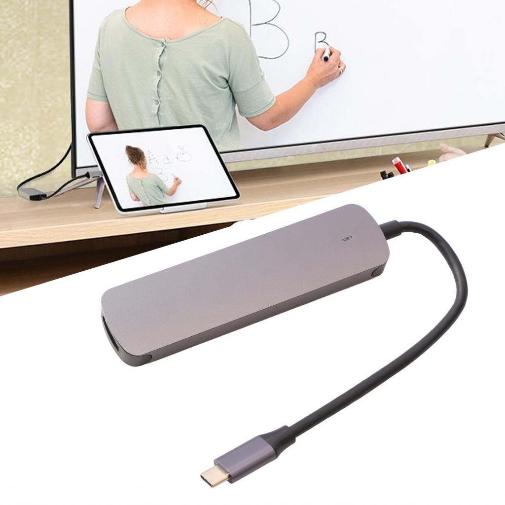 มีสไตล์365 Luqeeg Multiport USB C อะแดปเตอร์ 3.0 ช่องเสียบการ์ดจัดเก็บข้อมูล 100W PD ชาร์จ Hub 6 in 