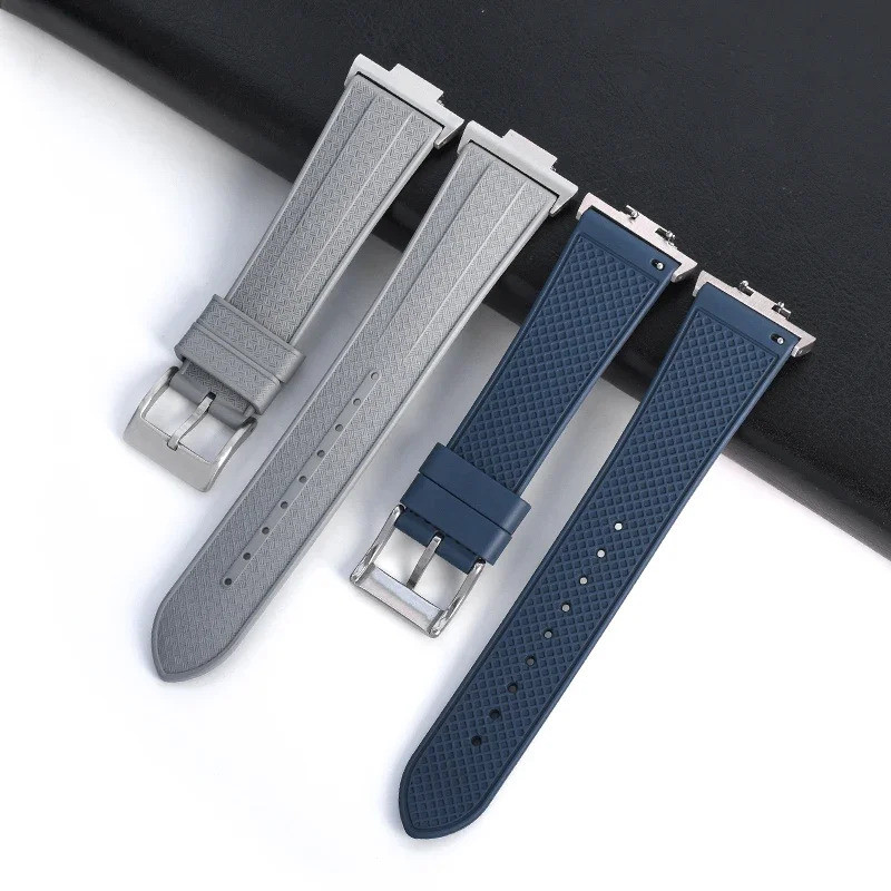 Fluoro สายยางสําหรับ Tissot Prx Powermatic 40 มม.หัวเข็มขัดสแตนเลสผู้ชาย Fkm กีฬากันน้ํา Quick Relea