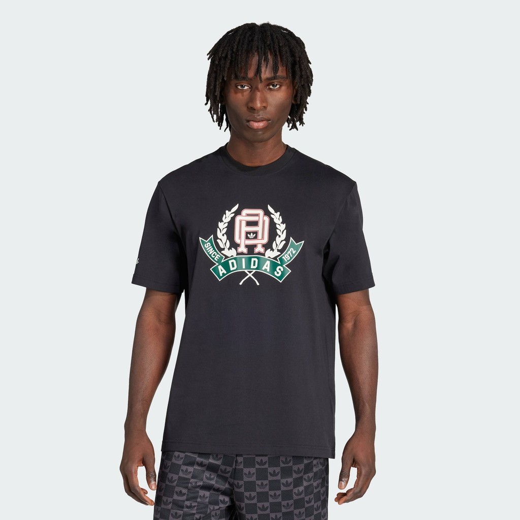 adidas ไลฟ์สไตล์ เสื้อยืดทรงหลวม ผู้ชาย สีดำ JX8160