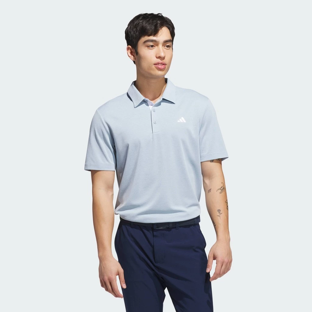 adidas กอล์ฟ เสื้อโปโล Core Heather ผู้ชาย สีน้ำเงิน KA5176
