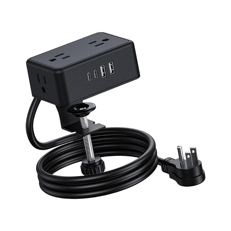 SWEET ~ Clamp On Desk Power Strips พร้อม 4AC Outlets 2 USB A 2USB C พอร์ต PD20W Fast Charging Overlo