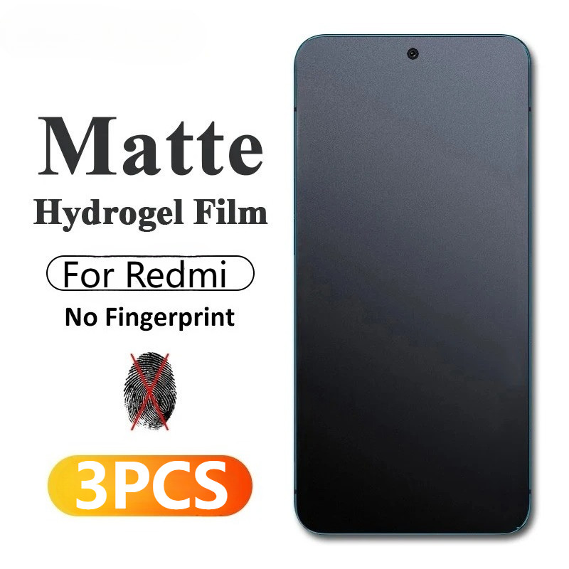 3Pcs Matte Soft Hydrogelฟิล์มสําหรับRedmiหมายเหตุ10 10T 10S 9S 9 8T 8 7S Pro Max Global India Lite 5