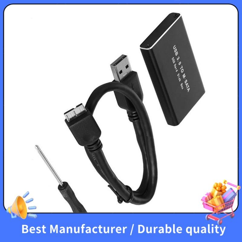 MSATA to USB 3.0 SSD Disk Box Storage Case Adapter สําหรับ 30x50 มม.30x30 มม.MSATA SSD