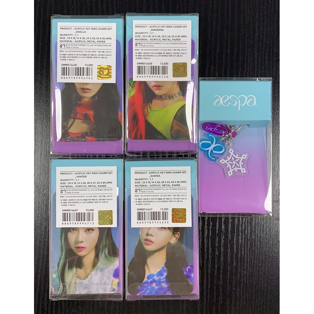 คลังสินค้าพร้อมในประเทศ aespa Next Level สินค้าอย่างเป็นทางการขาตั้งแฟลชการ์ดพวงกุญแจรูปถ่ายขนาดเล็ก