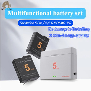สําหรับ DJI Action 5 pro/ 4/3 แบตเตอรี่ชาร์จชาร์จบัตเลอร์สํา…