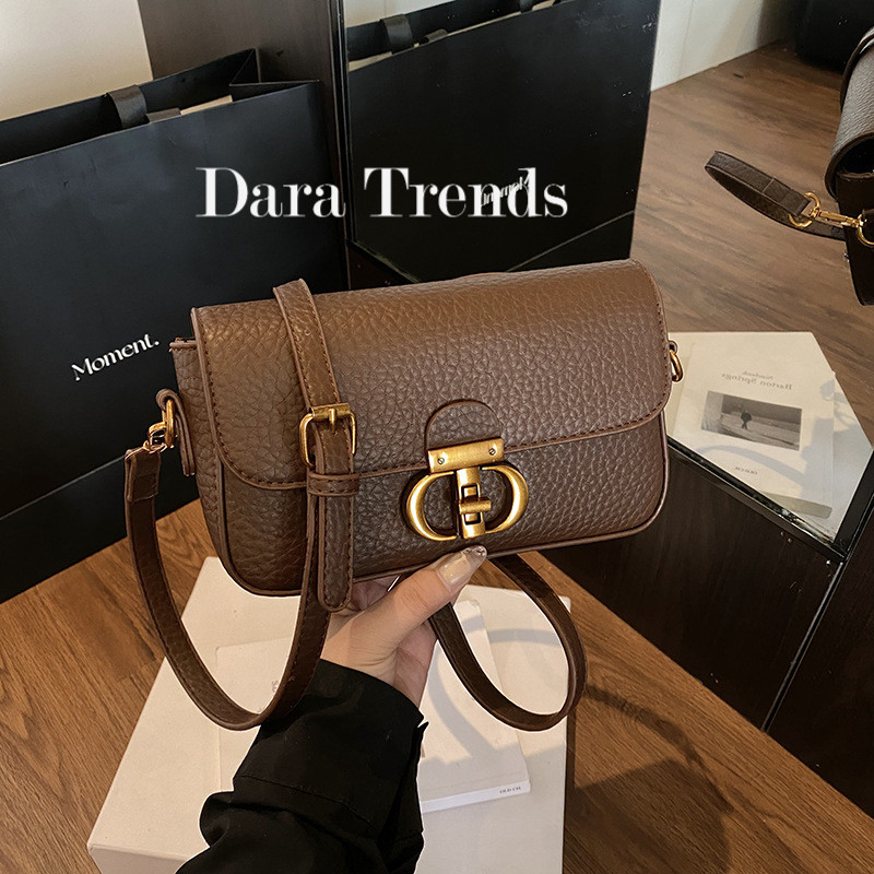 กระเป๋าสุภาพสตรีสไตล์ใหม่ Retro High-End Feeling One-Shoulder กระเป๋าสี่เหลี่ยมเล็กแฟชั่น All-Match Cross-Body กระเป๋าหลายสีเสริมสายรัดไหล่ปรับได้