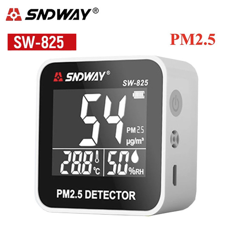 สินค้าพร้อมส่งจากไทย SNDWAY  รุ่น SW-825 สามในหนึ่งเดียว เครื่องวัดฝุ่น PM2.5 วัดความชืน ในอากาศ ดีย