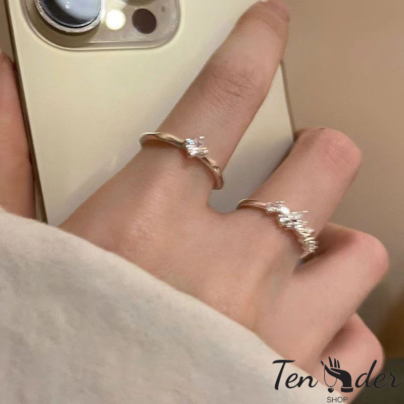 COD-ส่งเร็วจากไทย🎀แหวนเปิดรูปผีเสื้อ Zircon สำหรับผู้หญิง แหวนนิ้วชี้เพื่อนซี้ระดับไฮเอนด์-Ten