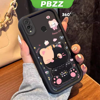 สําหรับ huawei Y7 Y9 Y9S Y9 PRIME Y7 pro 2019 Y6P 2020 เคสโทรศัพท์ Softcase กันกระแทกใหม่ออกแบบความงามพร้อมผู้ถือ 360° กระจกแต่งหน้า แมวน่ารัก สําหรับเด็กผู้หญิง JTXMMZJ