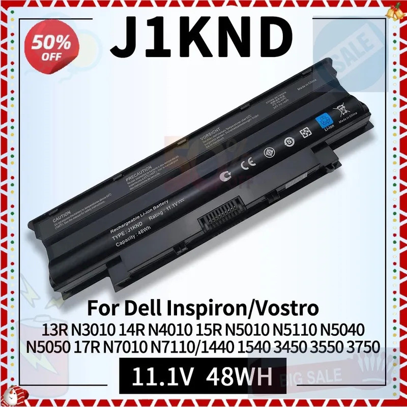 11.1V 48Wh J1KND แบตเตอรี่แล็ปท็อปสําหรับ Dell Inspiron N5110 N7110 N4110 N5030 17R N7010 4T7JN N301