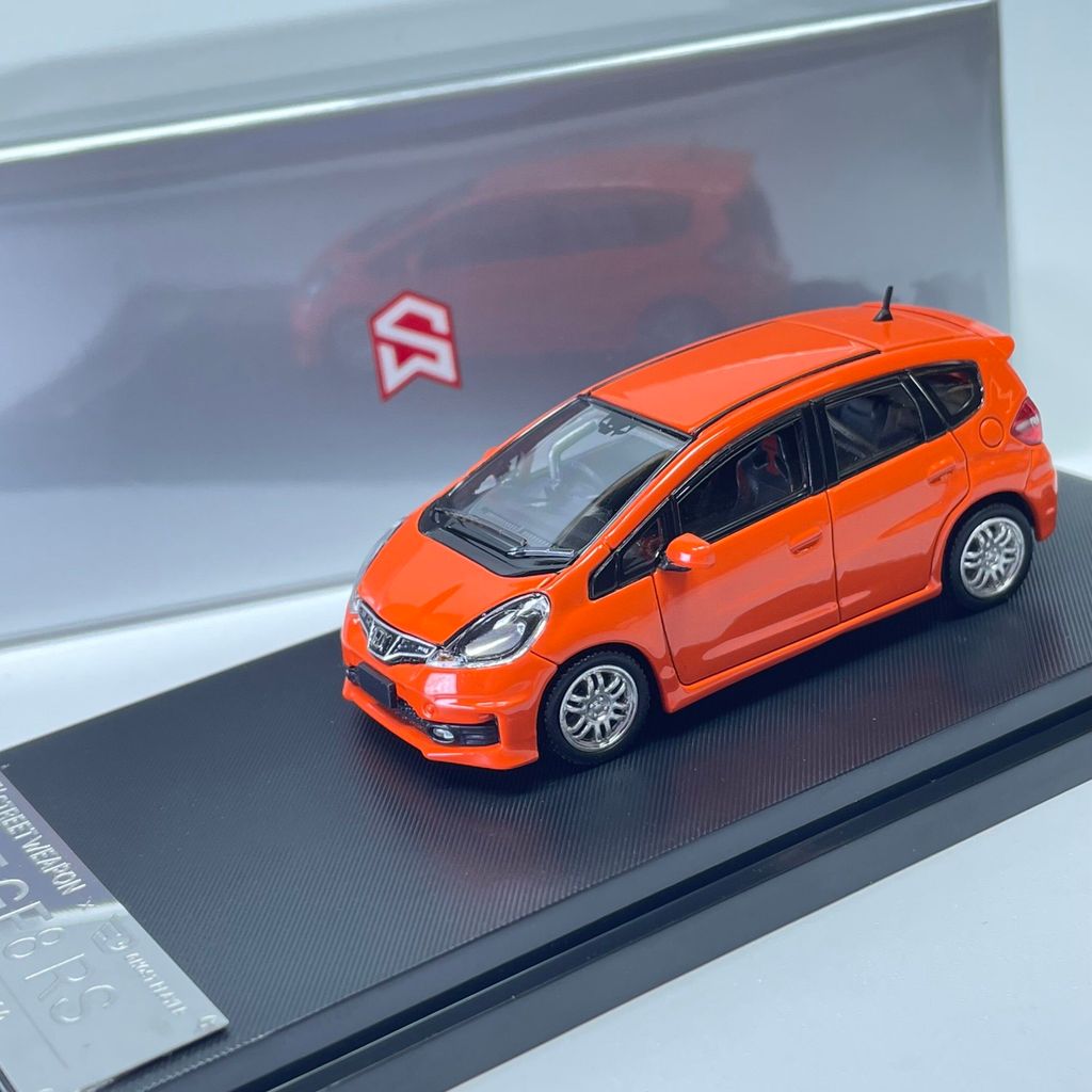 ขายพร้อมสต็อก - SW Honda Fit รุ่นที่สอง GE8 RS Alloy 1: 64 โมเดลรถโลหะผสมเครื่องประดับจําลองคอลเลกชั