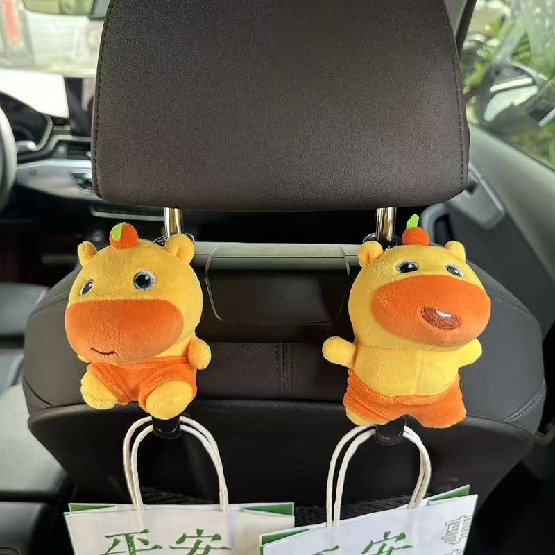 Car Cartoon Capybara Car Hook Hidden Backrest Hook Car Interior Decoration Hanging Car Sticker KGe6