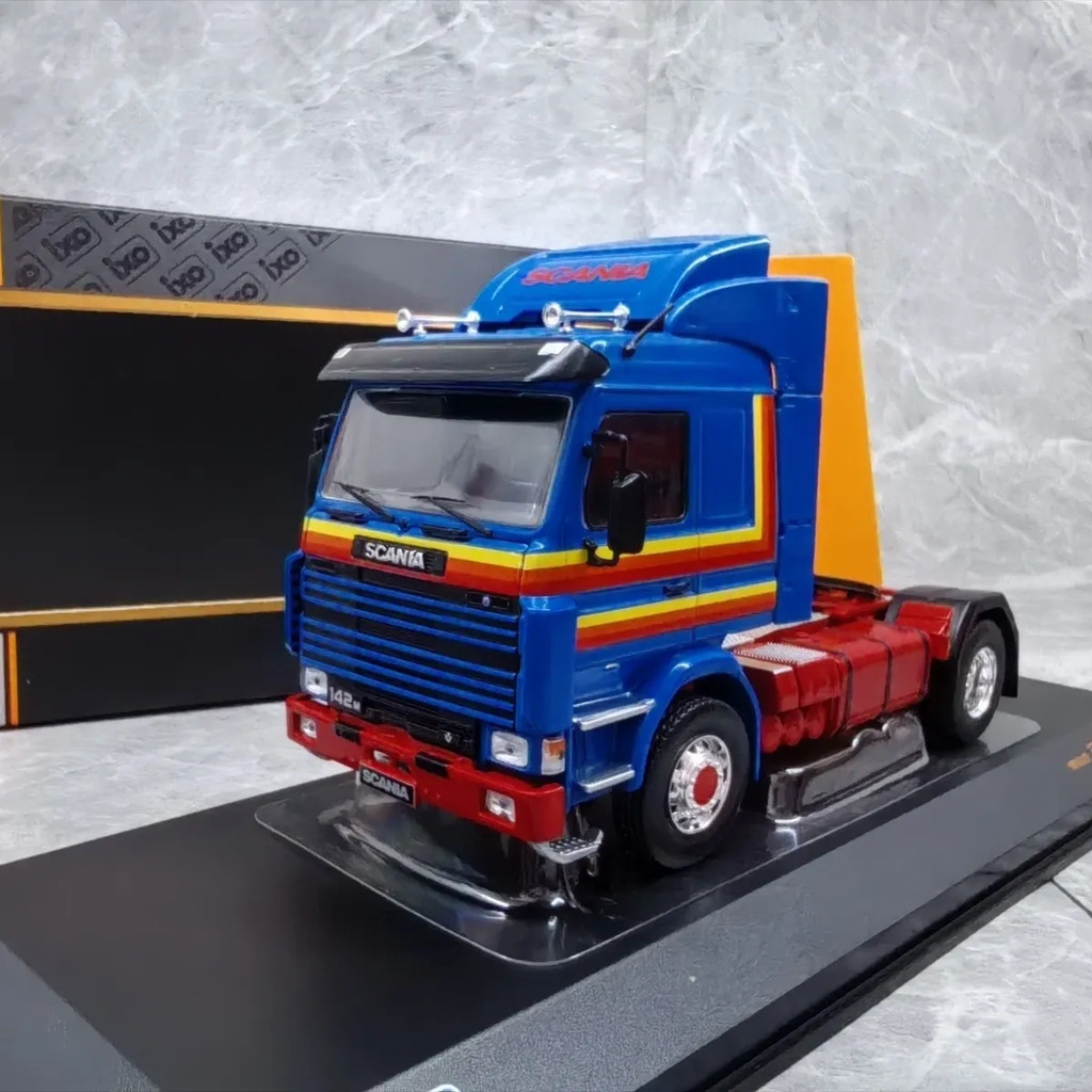 IXO 1/43 Scania 142M 1981 Scania Trailer Truck Model Alloy Do Not Open Door