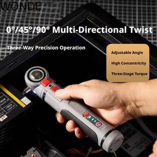 WONDE ไขควงไร้สาย, ชุดไขควงไฟฟ้าตามหลักสรีระศาสตร์ 4 V, มินิแบบพกพาแบบชาร์จ USB พร้อมไฟ LED สกรูสว่านไฟฟ้า