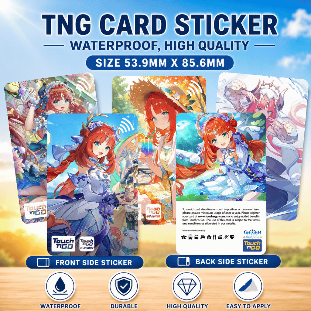 Touch n Go NFC Genshin Impact-Nilou-Card Sticker - Design Waterproof TNG Card Skin Sticker TNG eWall