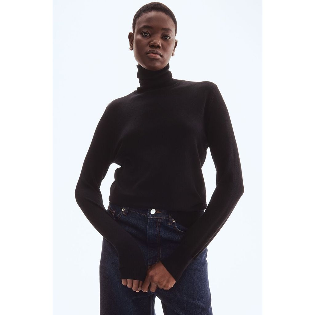 H&M(เอชแอนด์เอ็ม) เสื้อกันหนาวคอเต่า Women Polo-neck jumper 1176748_9